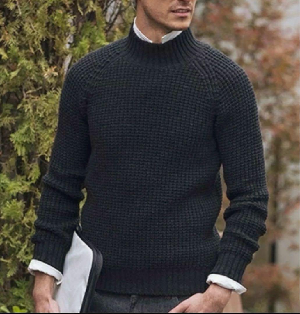 綺麗美品　超肉厚　wjk ハードワッフル　ハイネックニット　セーター　L