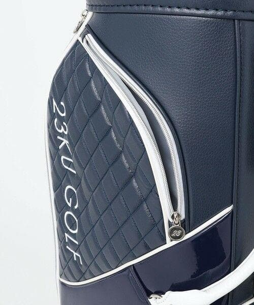 新品 23区ゴルフレディース 大人可愛い キルト×エナメル キャディバッグ