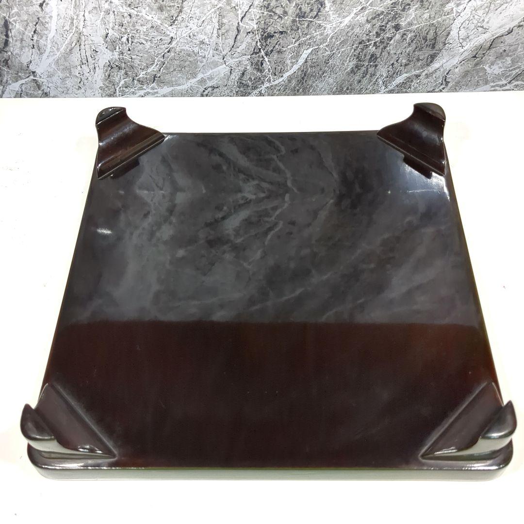 木製 漆器 緑内朱 脚付会席膳 10客セット 江戸時代後期 骨董品 黒漆木箱付き