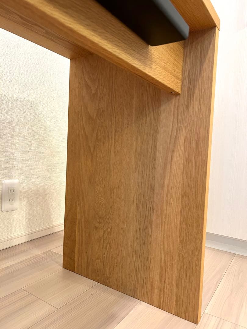 無印良品 無垢材デスク オーク材 MUJI 机 コの字型 ライティングデスク