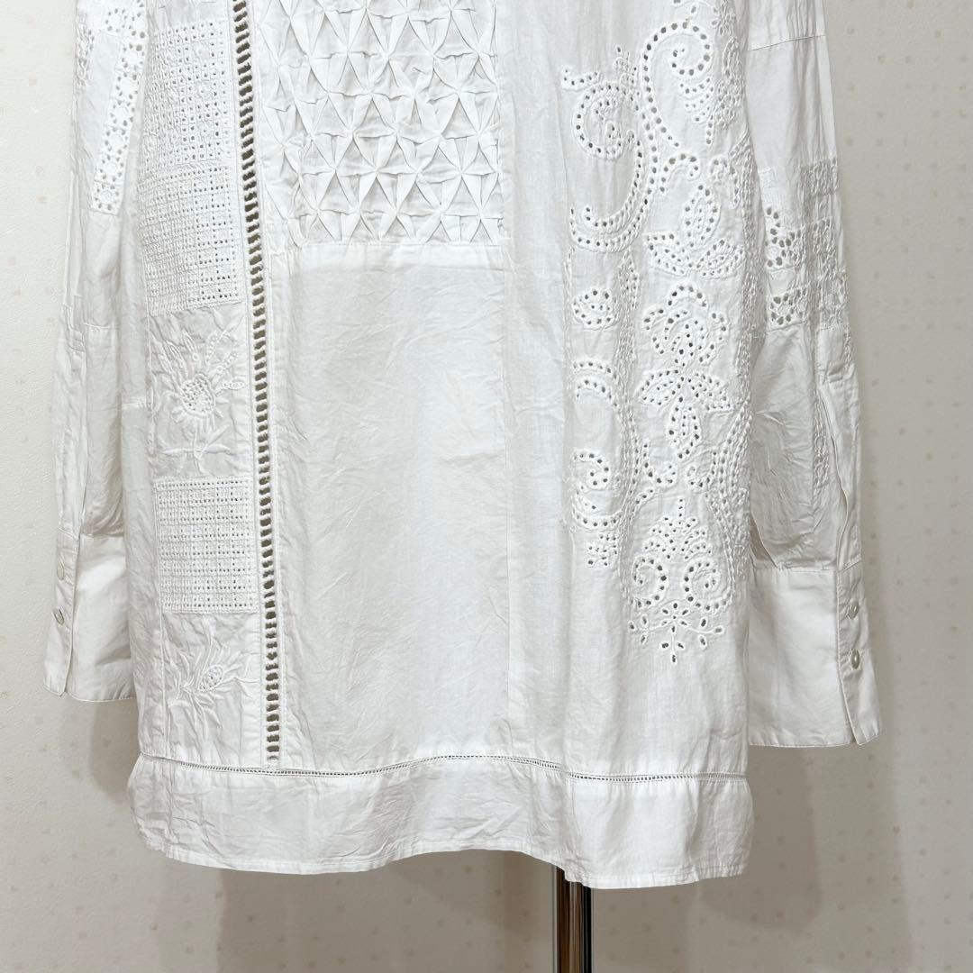 nude vintage JOURNALSTANDARDレースパッチワークシャツ