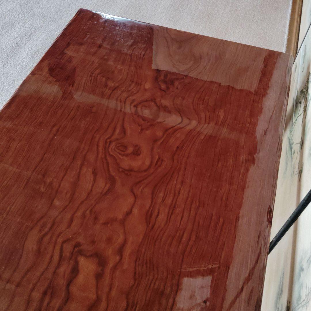 天然木 高級座卓 和 無垢 ローテーブル 一枚板調 平卓 レトロ　アンティーク