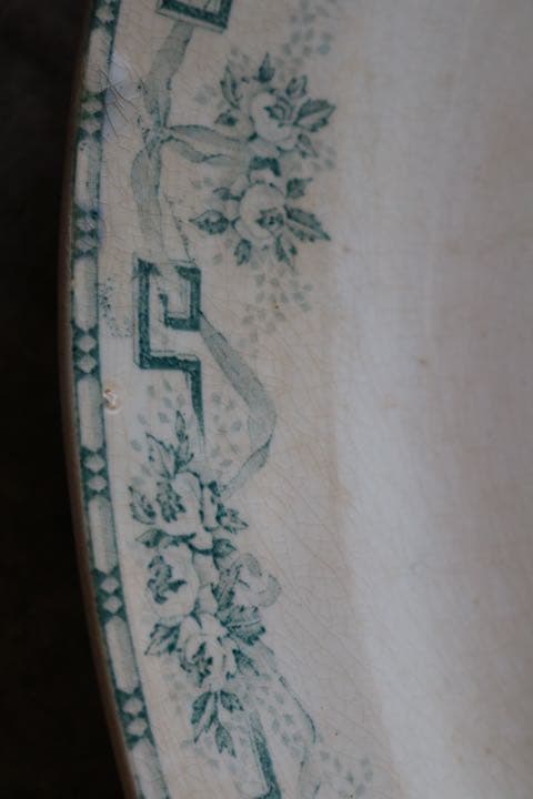 オーバル　プレート　saint Amand バラ　ガーランド　フランス