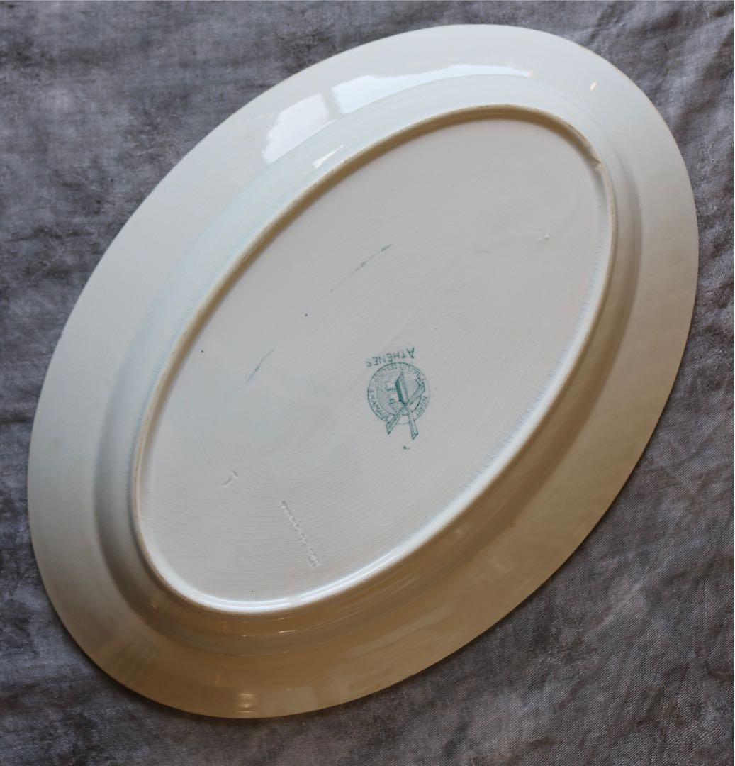 オーバル　プレート　saint Amand バラ　ガーランド　フランス