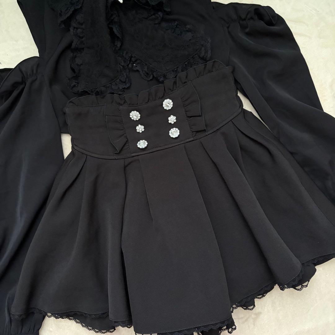 地雷 マーズ リボン オフショル ブラウス ノエミー スカパン セットアップ ❤︎