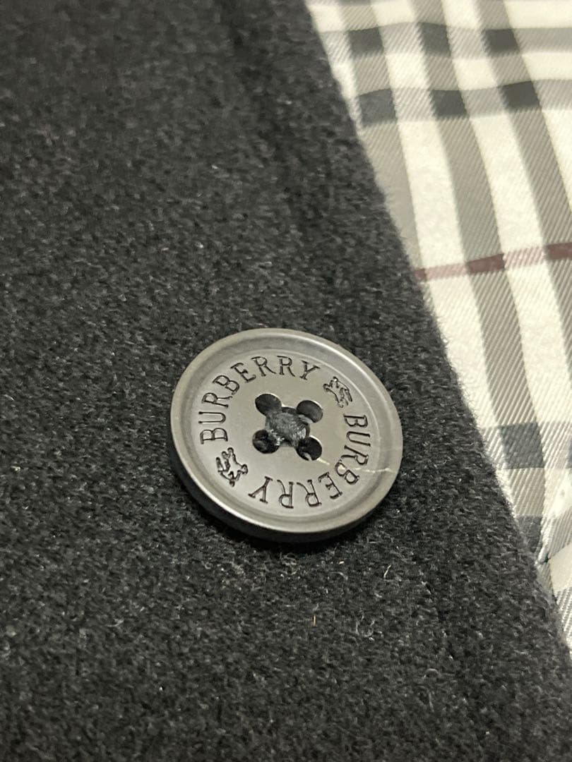 バーバリー ブラックレーベル　メンズ ダッフルコート Lサイズ　牛革紐