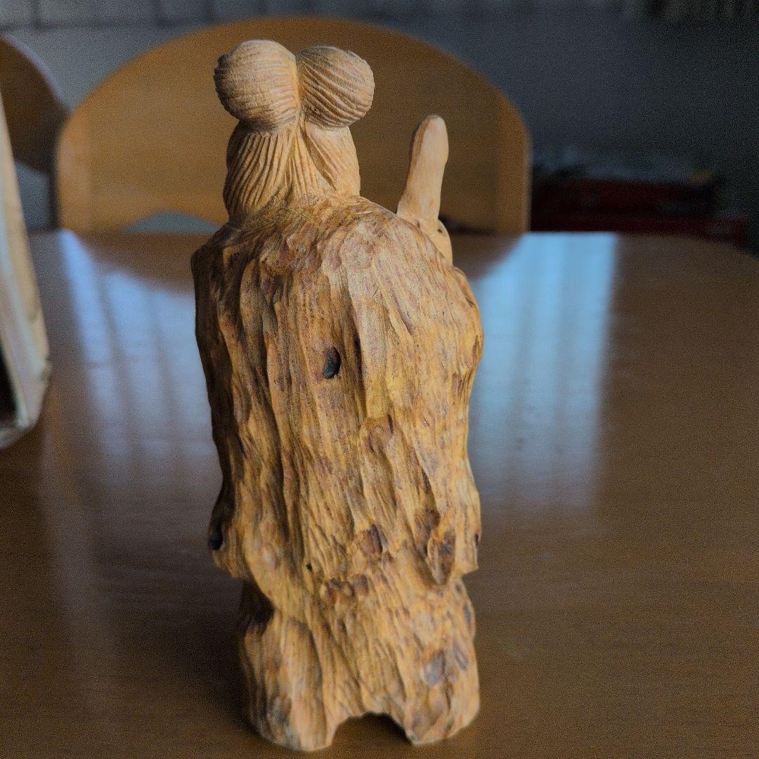 木製 一刀彫七福神 置物　大きいサイズの7体セット