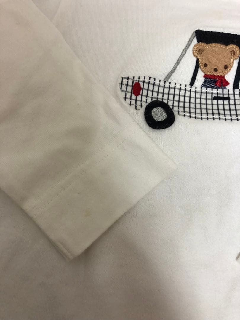familiar クマと車の長袖Tシャツ2枚セット 90cm