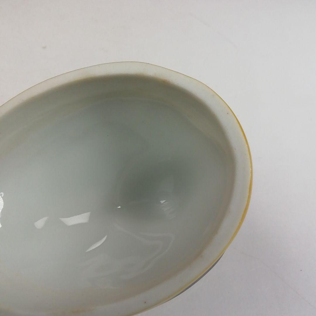 Ｗ４０　香合　『交趾花喰鳥』『手塚祥堂 造』　共箱　茶道具