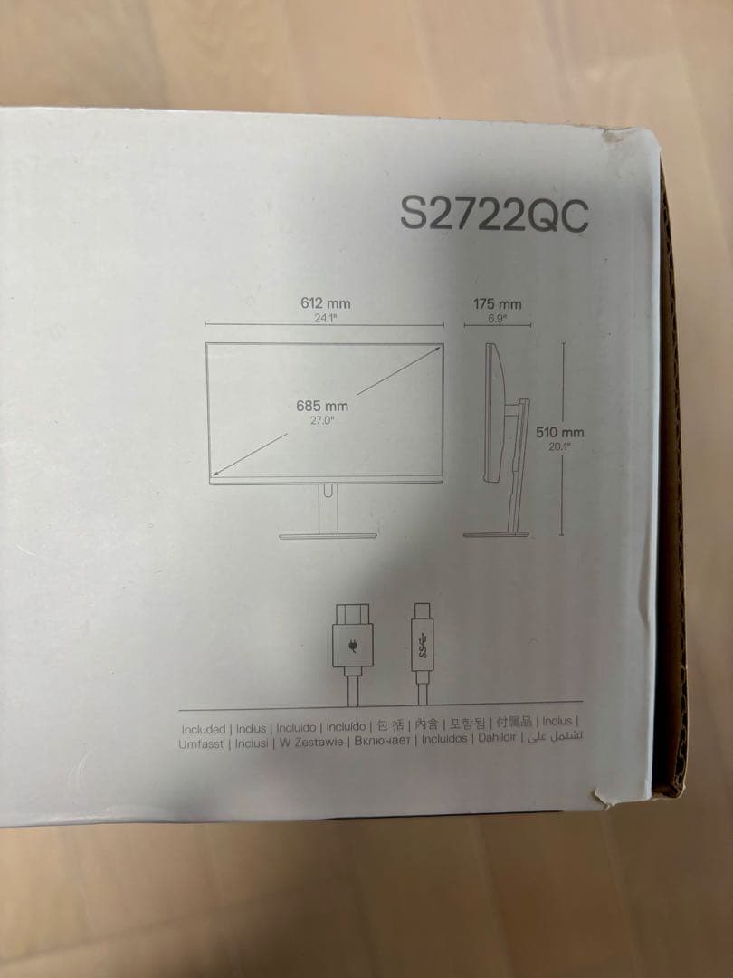 【ジャンク品】DELL 27インチ4K モニター S2722QC