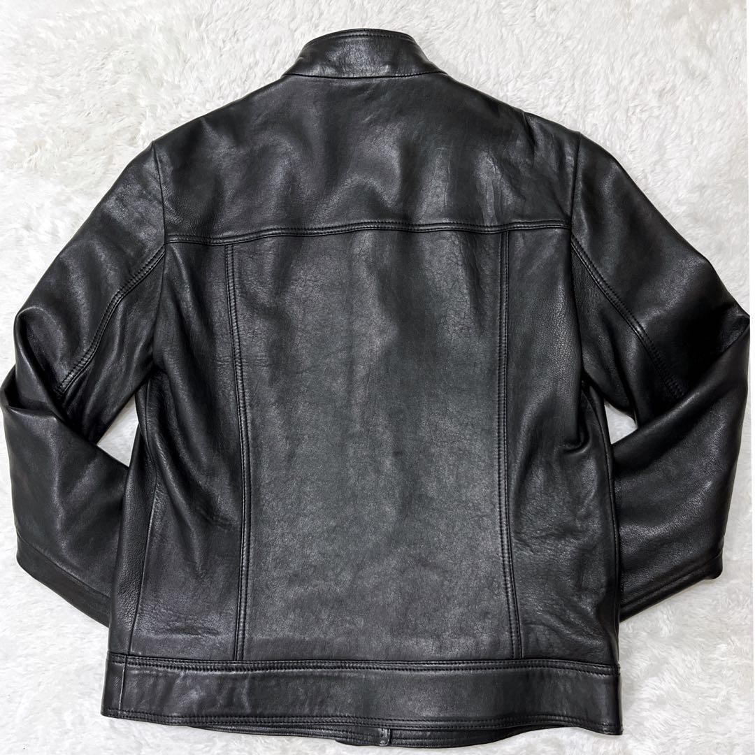 【現行 ✨美品✨サイズ40】GUCCI ラムレザーシングルライダースジャケット