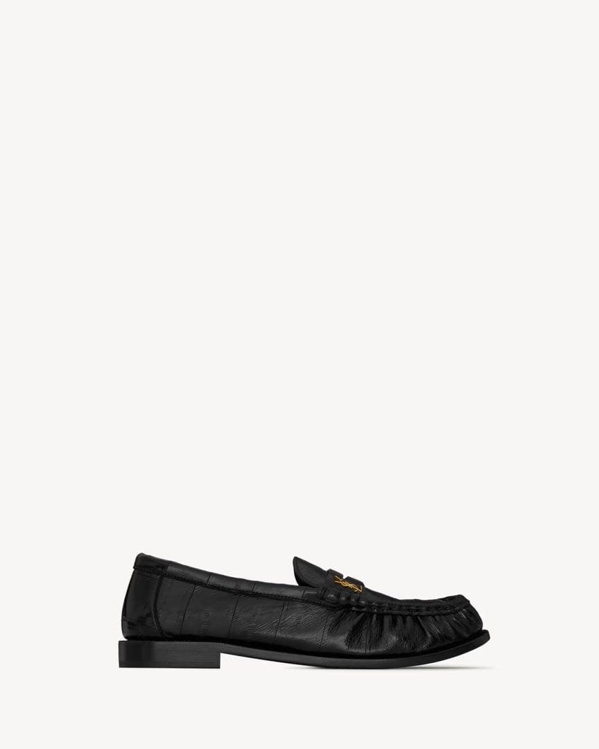 Saint Laurent ル ローファー ソフト（イールスキン）BLACK