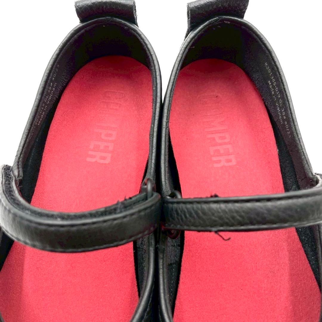 美品 カンペール パンプス ライトニナ メリージェーン 24cm 黒 Y1128