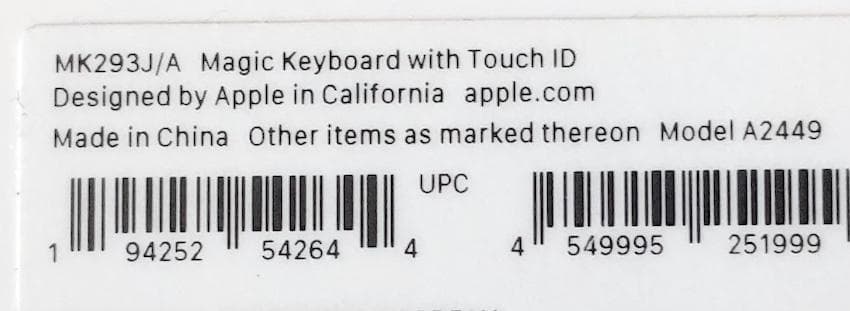 優良品｜Touch ID｜Magic Keyboard｜A2449｜JIS｜純正