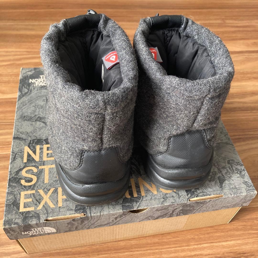 ザノースフェイス ヌプシ ブーティ ウール ショート　ミックスグレー　25.0