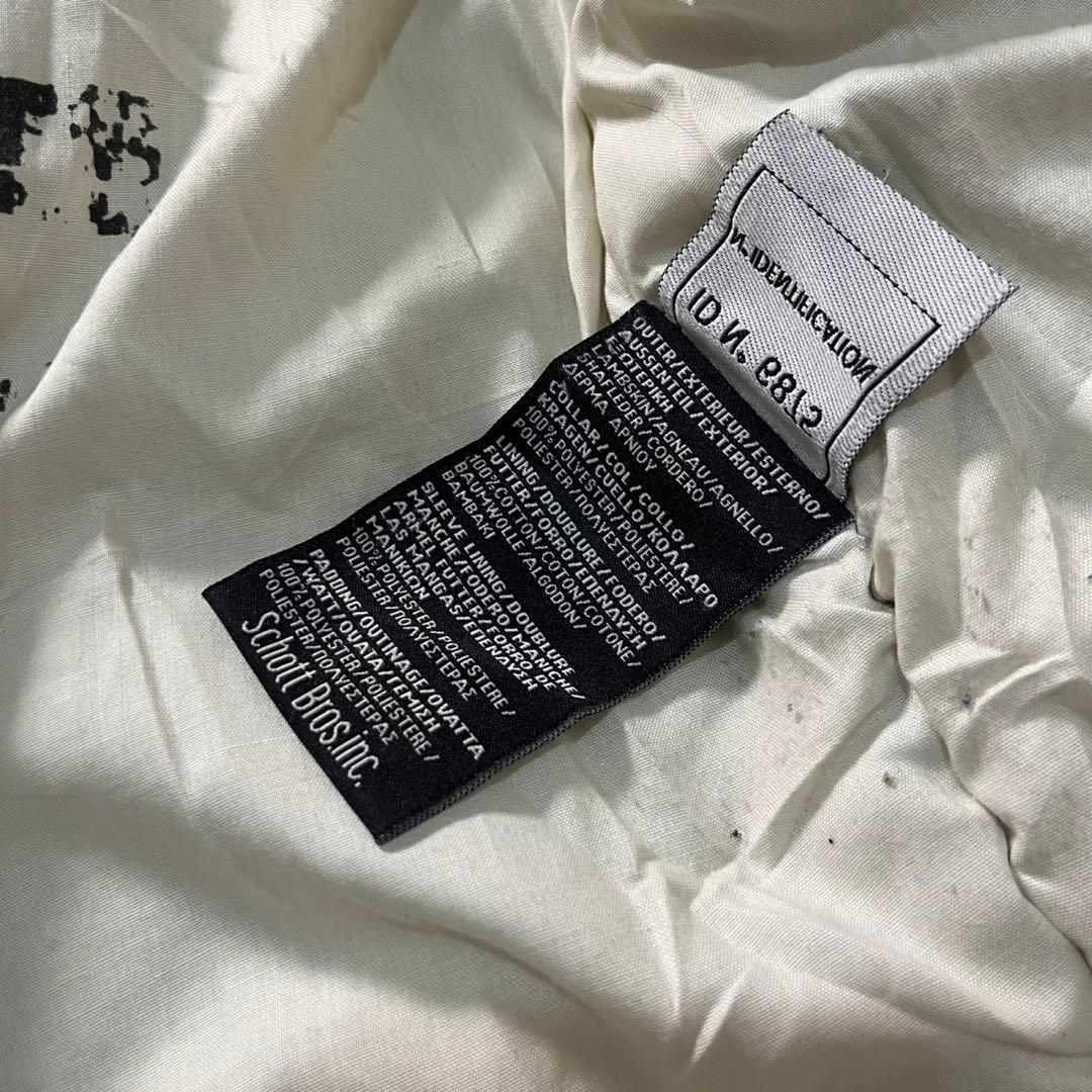 Schott ボンバージャケット レディース ラムレザー M 黒 古着 00s