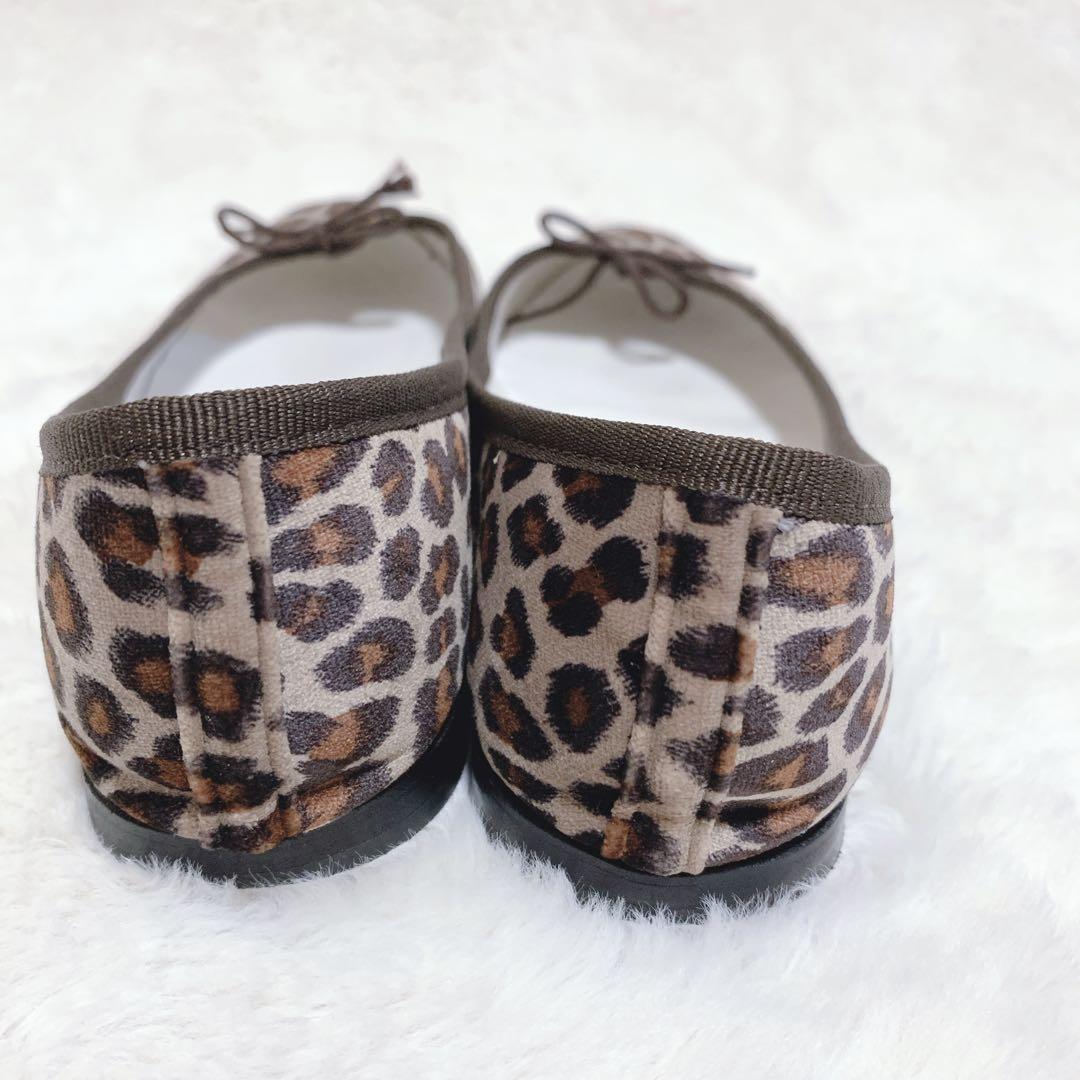 repetto レオパード柄 ヒョウ柄 バレエシューズ ベルベット ベロア 37