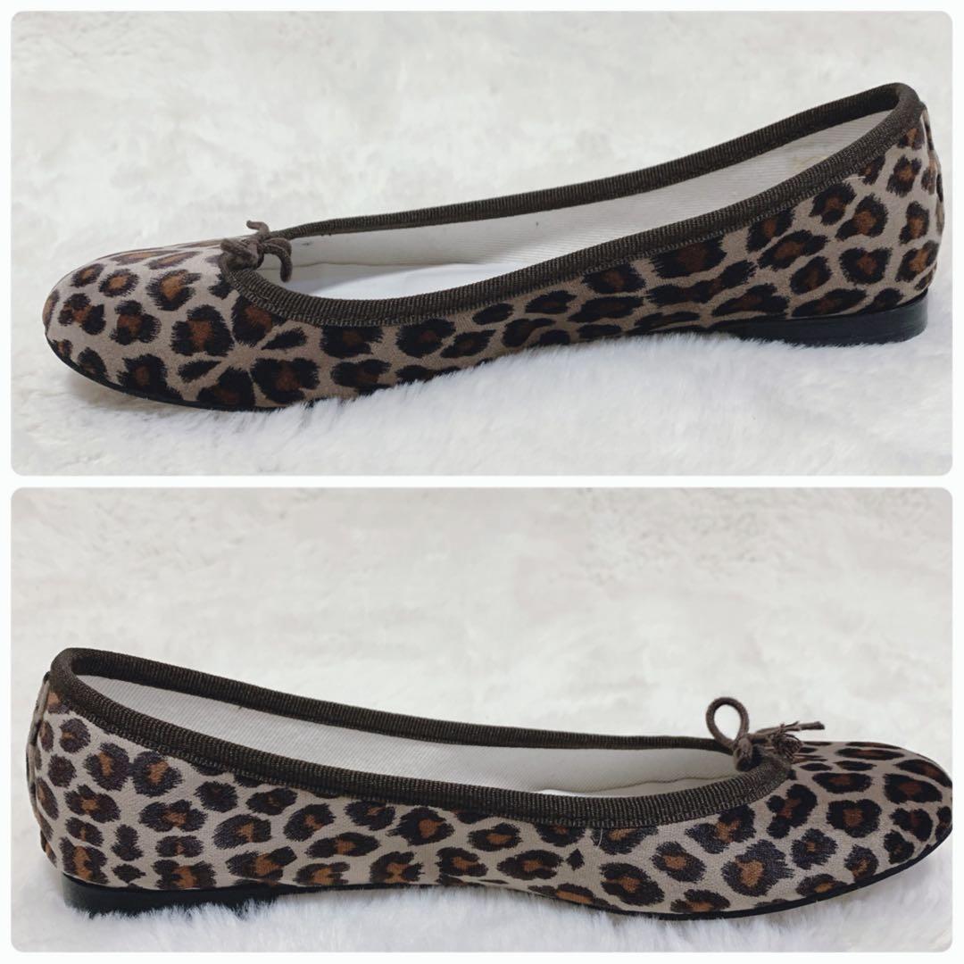 repetto レオパード柄 ヒョウ柄 バレエシューズ ベルベット ベロア 37