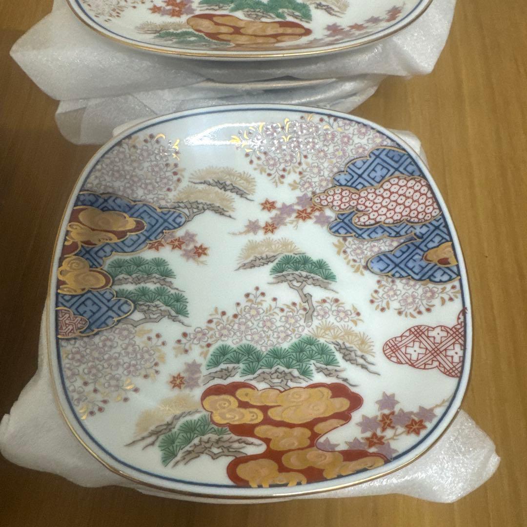 【専用出品】未使用 有田焼 其泉 春秋紋　盛皿 小皿 セット 古伊万里 金彩