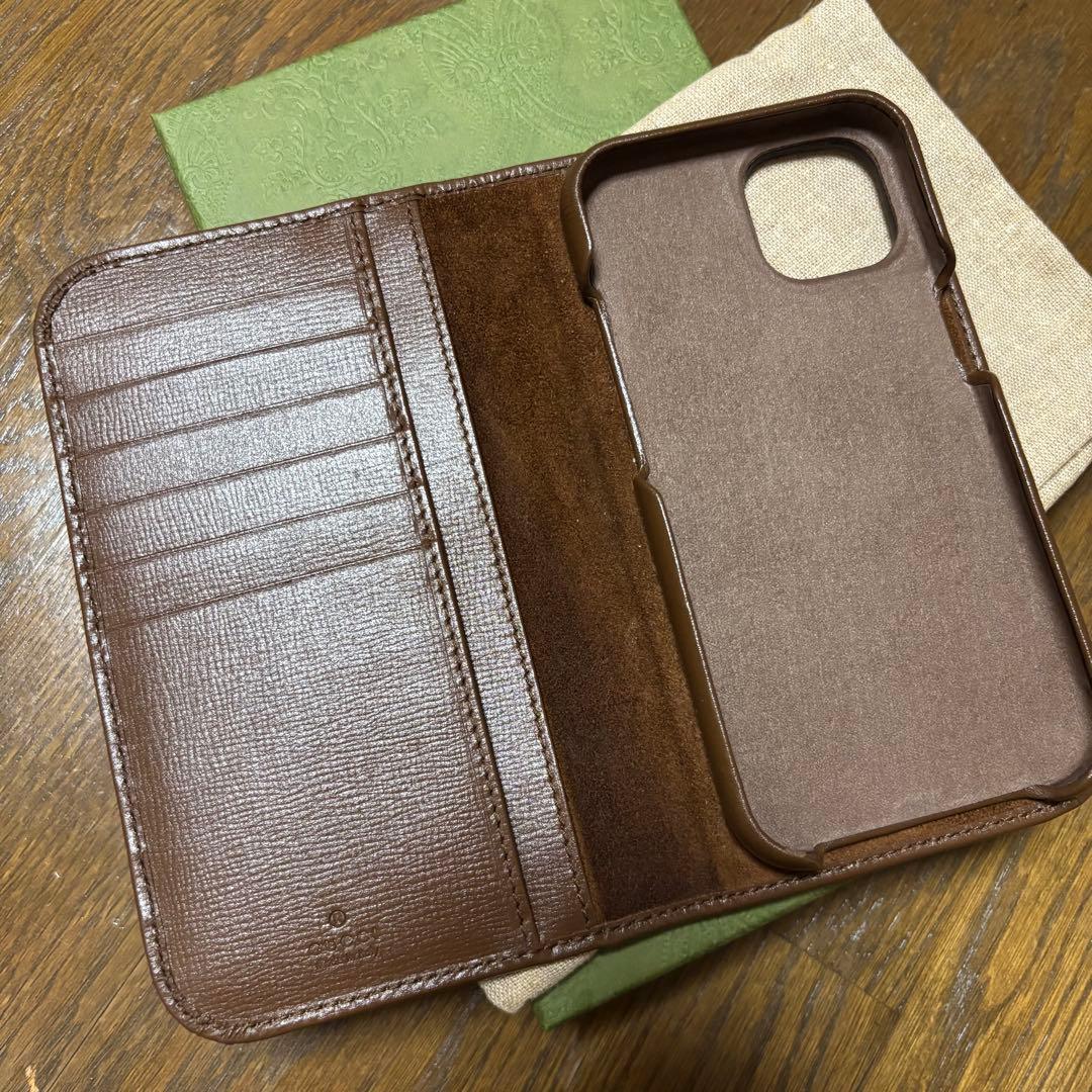GUCCI グッチ GG ウォレット付き iPhone15 ケース