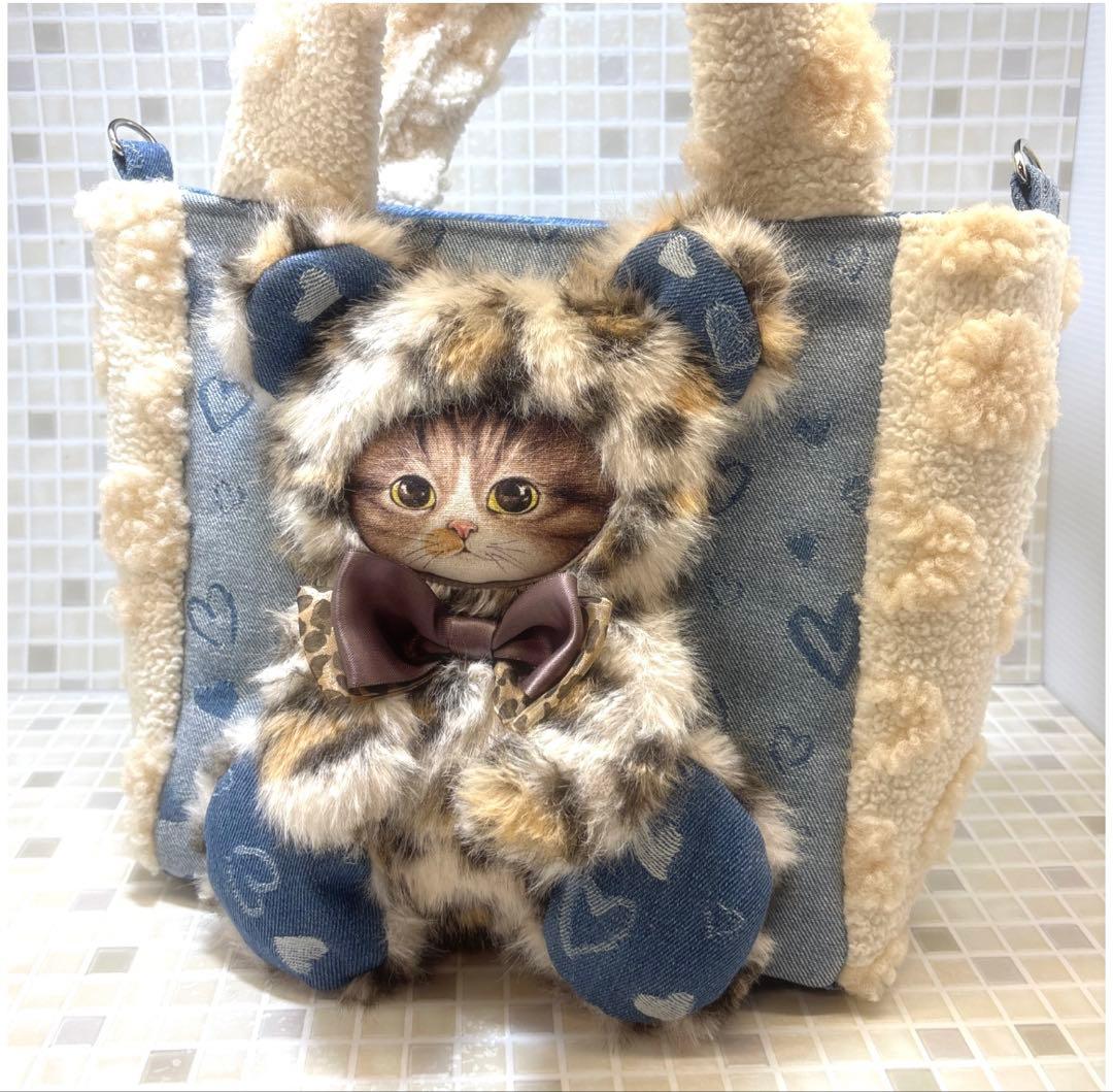 ね*】様 コヤンイサムチョン★ハートいっぱいトートバッグ　レオパード　くまさん着