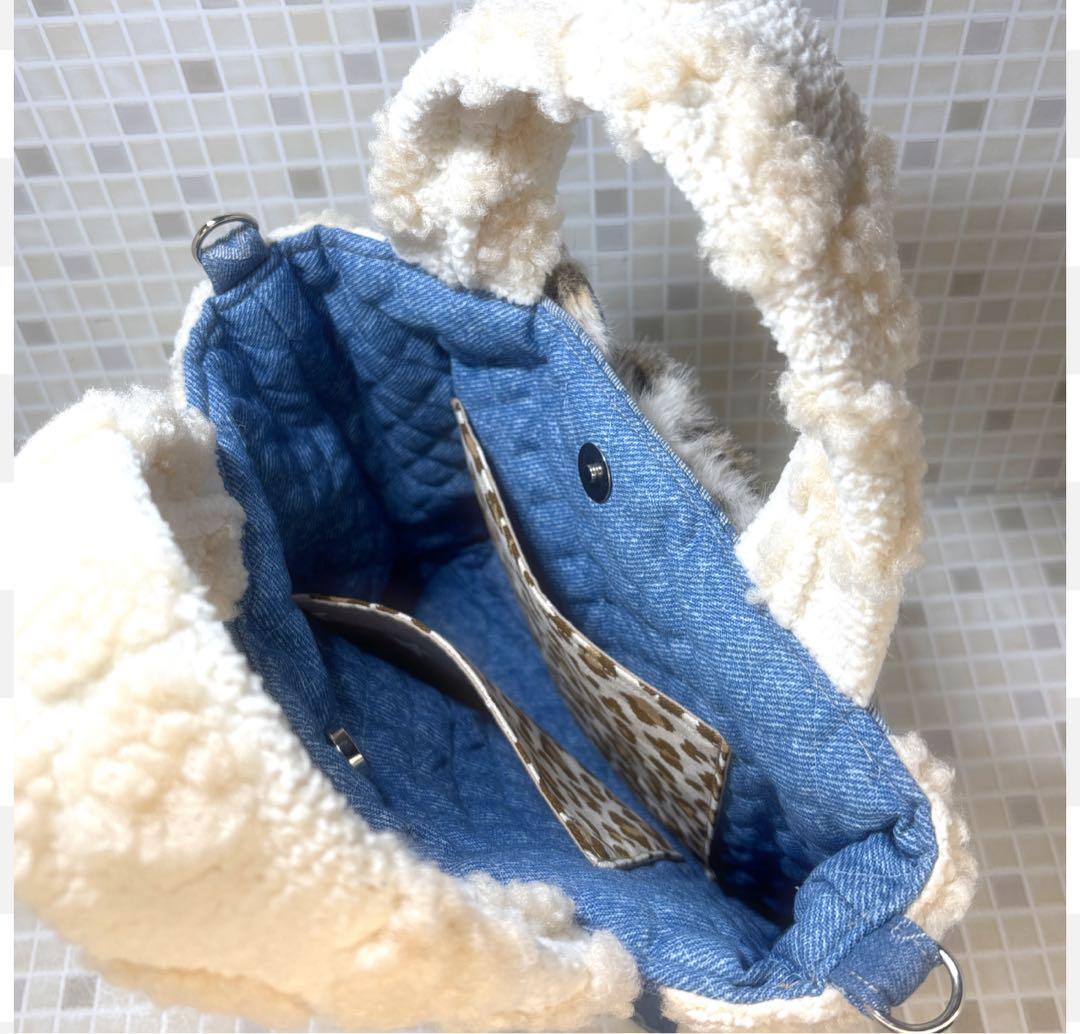 ね*】様 コヤンイサムチョン★ハートいっぱいトートバッグ　レオパード　くまさん着