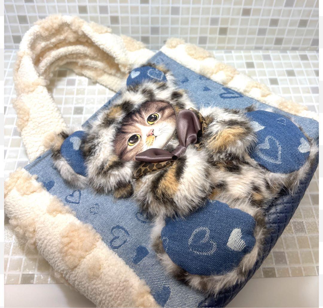 ね*】様 コヤンイサムチョン★ハートいっぱいトートバッグ　レオパード　くまさん着