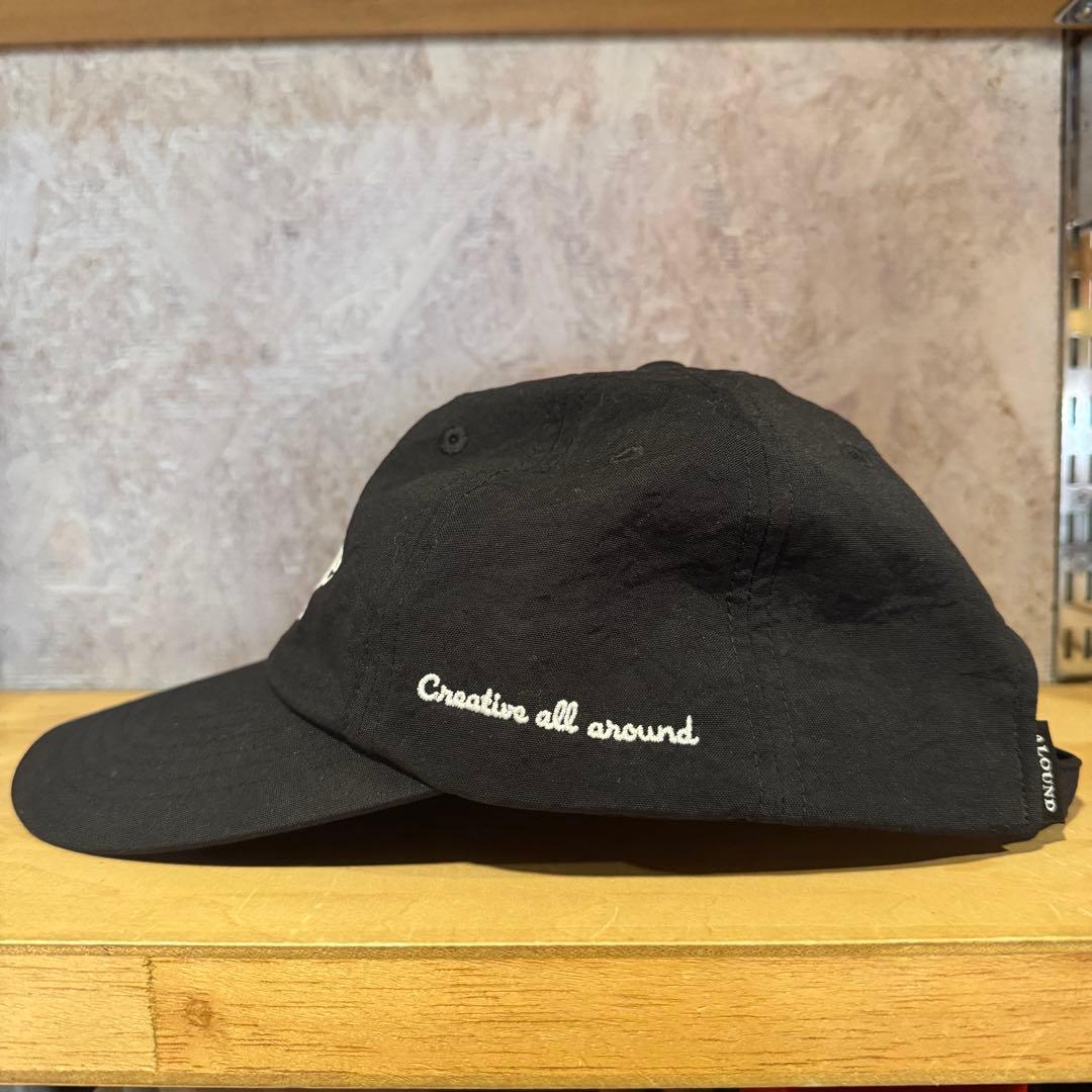 【ALOUND(アラウンド)】■LOGO NYLON CAP (黒)■☆美品☆