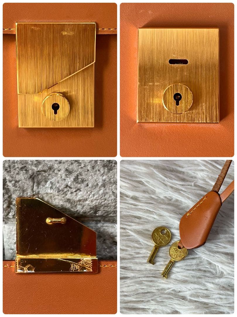 【美品】キタムラ　鍵付き　レザー　ビジネスバッグ　A4収納可能