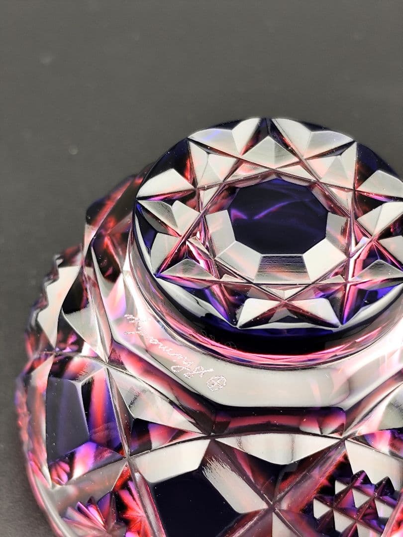 美品☆定価33000円 薩摩切子 寿恵瑠（ジュエル）（切子、江戸切子、薩摩切子）