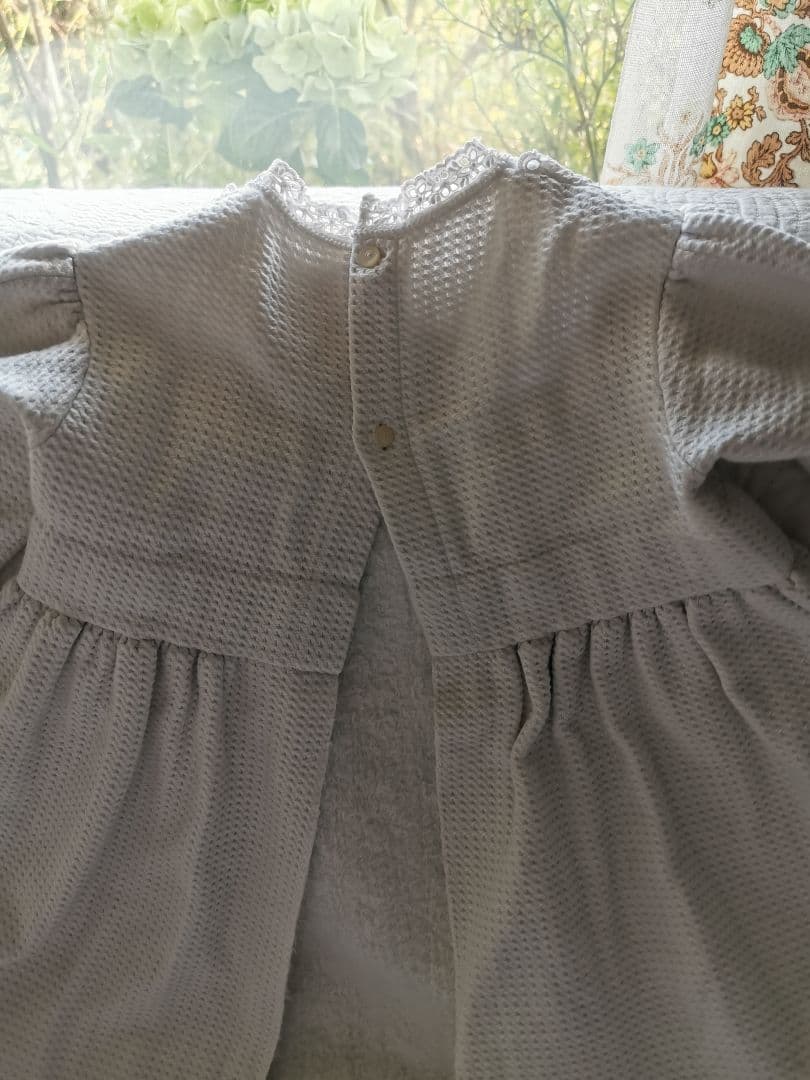 追加❁アンティークベビードレス 初宮詣 ピケドプロヴァンス パール釦ガロンレース
