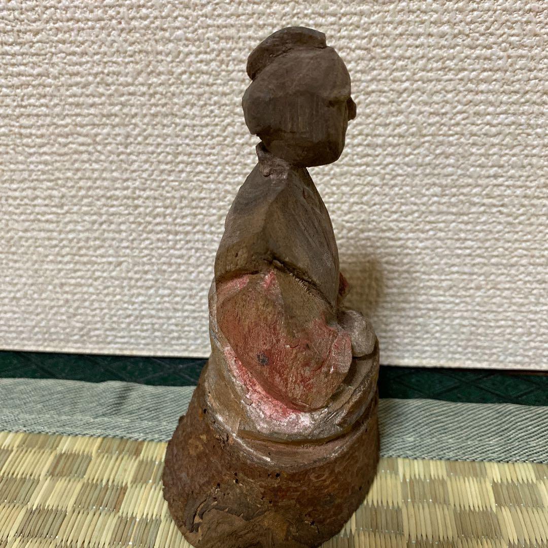 木彫り　彫刻　骨董　年代物　希少　縁起物　(仏像)