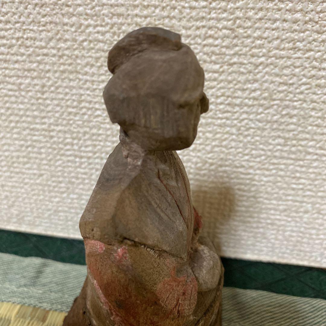 木彫り　彫刻　骨董　年代物　希少　縁起物　(仏像)