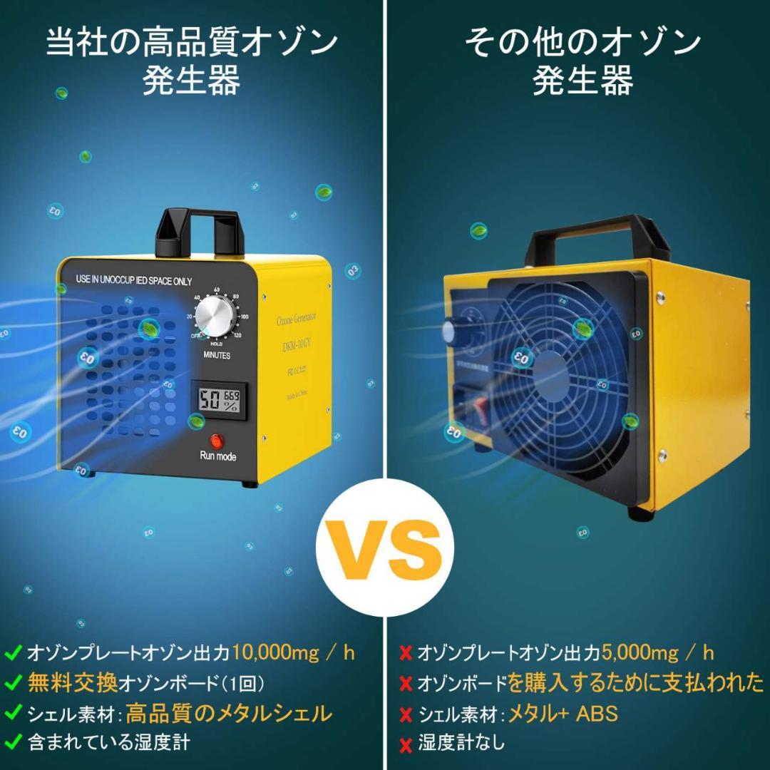 強力オゾン発生器 10000mg 脱臭効果あり