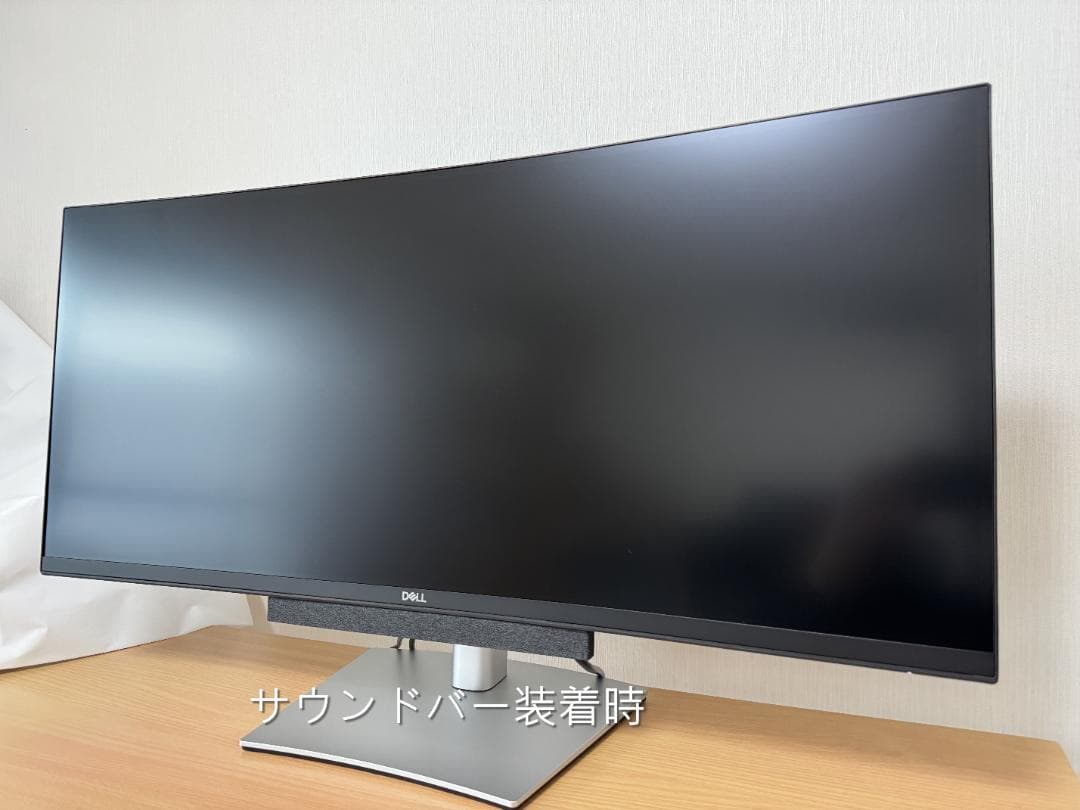 【美品】Dell 34 曲面 モニター P3424WE ＆専用サウンドバー付