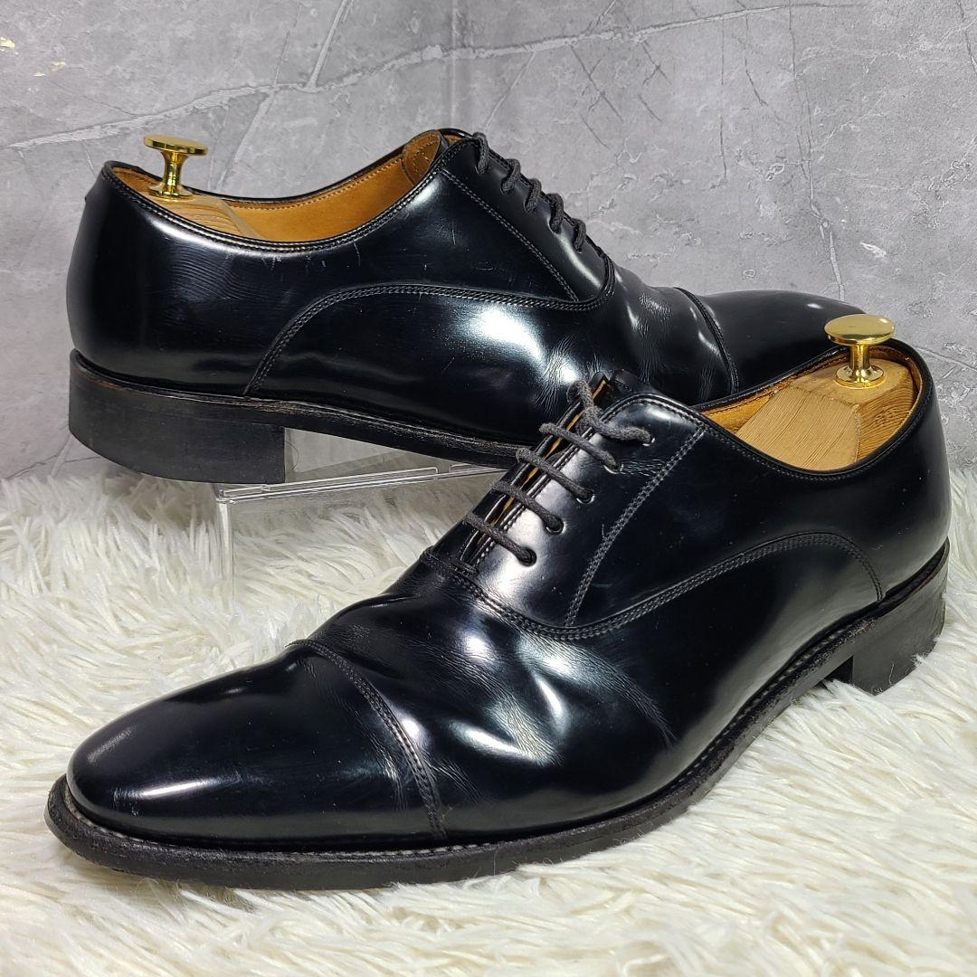 【REGAL】315R　ストレートチップ　ビジネスシューズ　ガラスレザーブラック