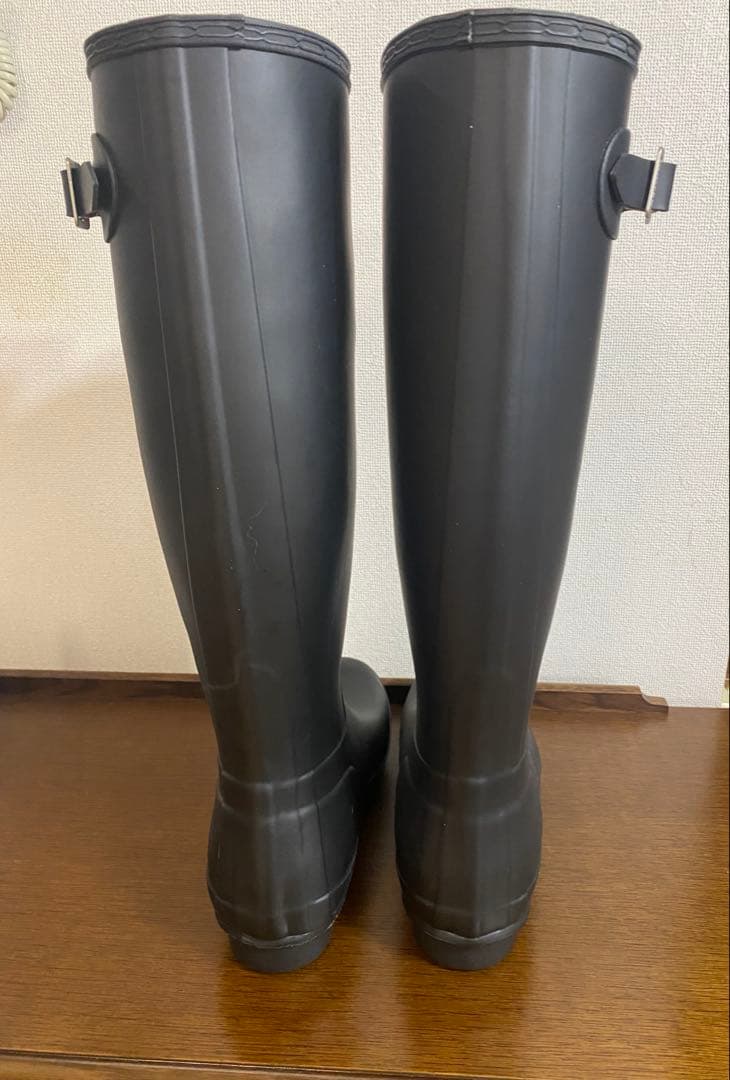 新品未使用【HUNTER ハンター】レインブーツ黒サイズUS6 25センチ