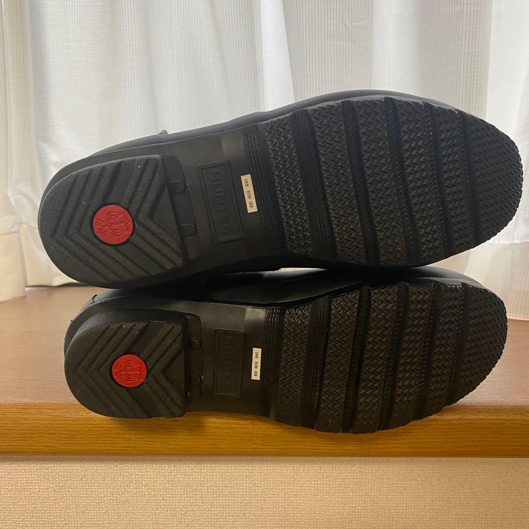 新品未使用【HUNTER ハンター】レインブーツ黒サイズUS6 25センチ