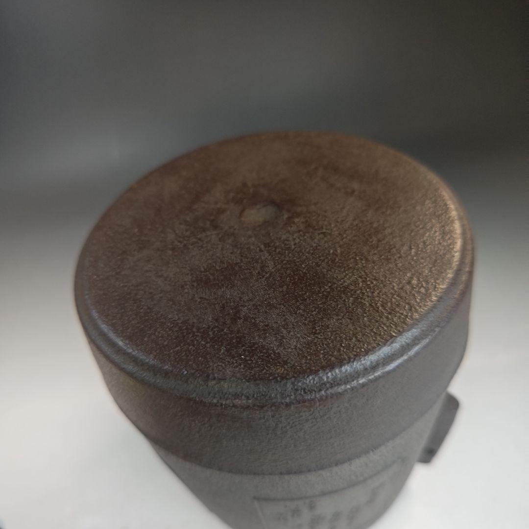 イ894 茶釜『釜師　佐藤清光作』『色紙釜　共箱』鉄釜　茶道具