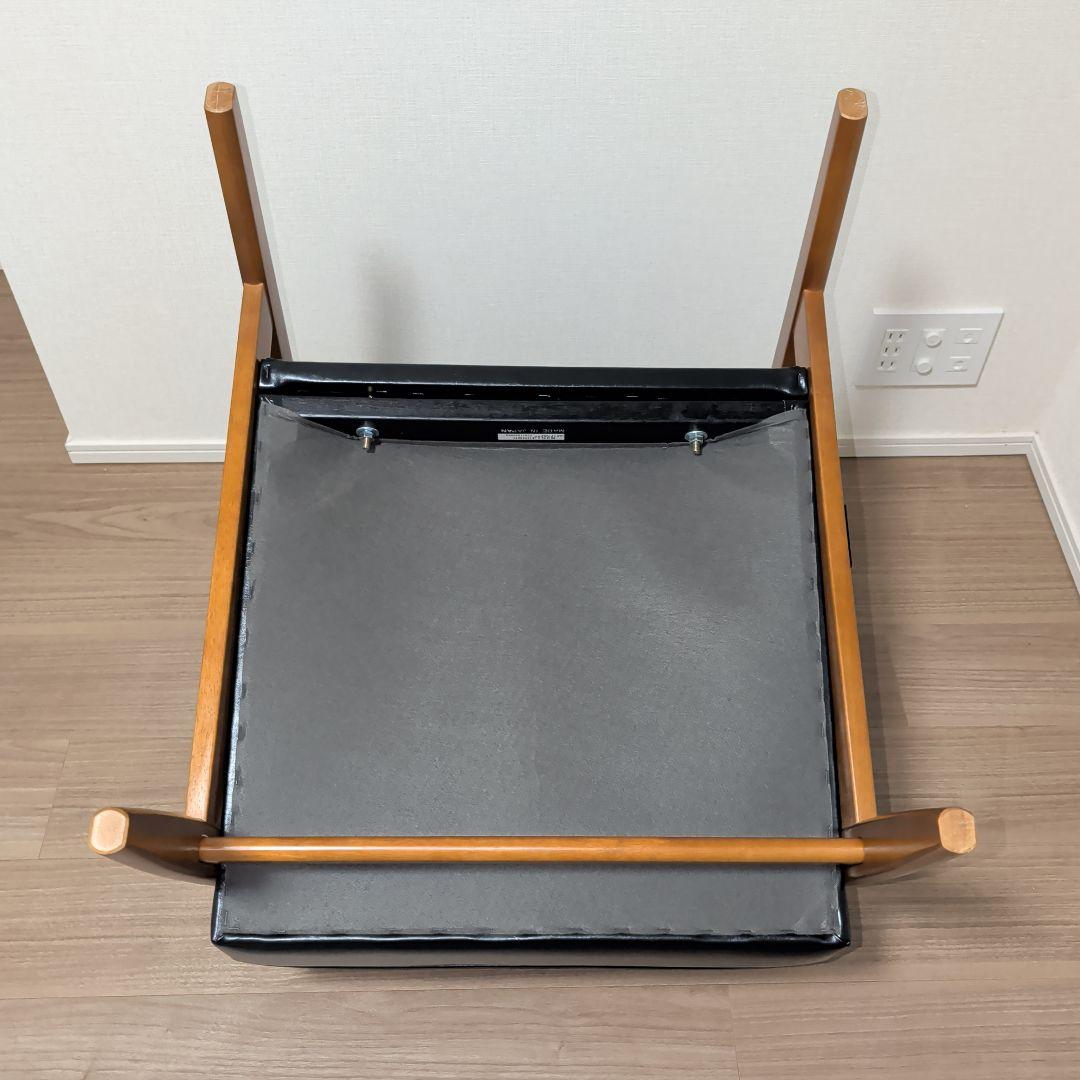 ※送料込み※美品【カリモク60】 Kチェア ソファ 1人掛け ブラック 合成皮革