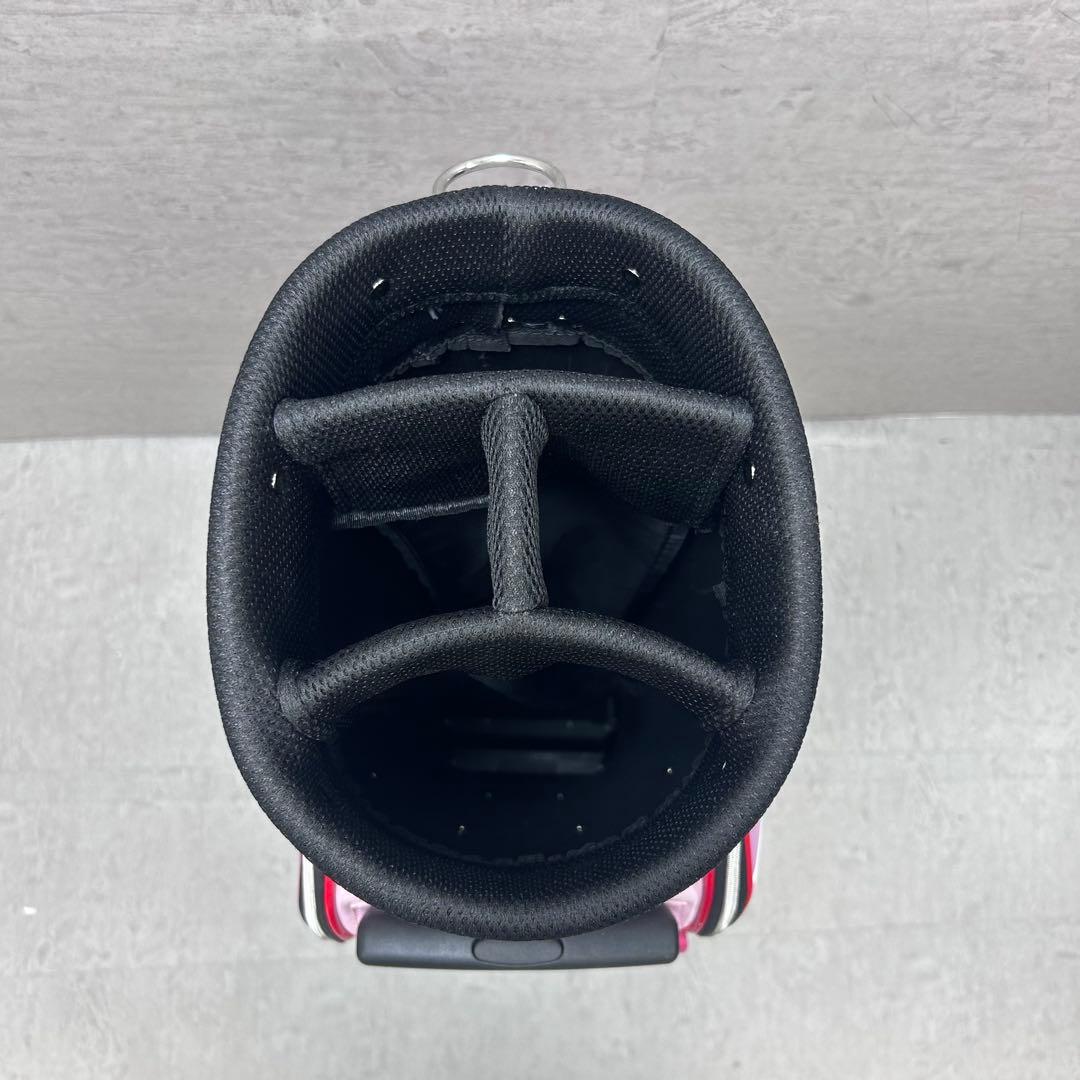 キャスター付き　mimic レディースゴルフ　キャディバッグ　ピンク　ホワイト