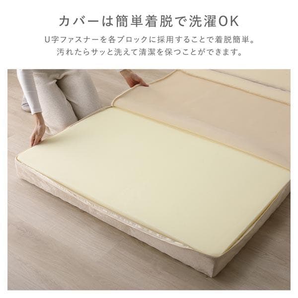 3つ折り マットレス 単品 セミダブル グレー 高反発 洗えるカバー 折りたたみ