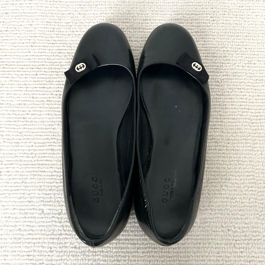 GUCCI グッチ フラットシューズ GG 黒 22cm