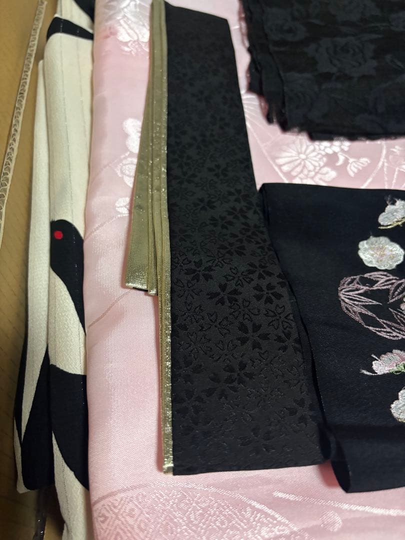 セール中‼️美品‼️成人式 振袖フルセット 白黒 鶴柄 和風