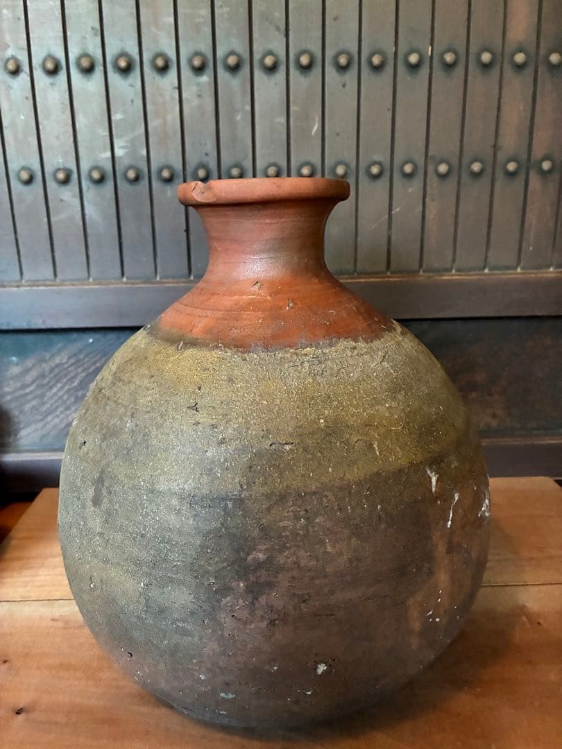 古備前　蕪徳利　被せ焼　酒器　花入れ