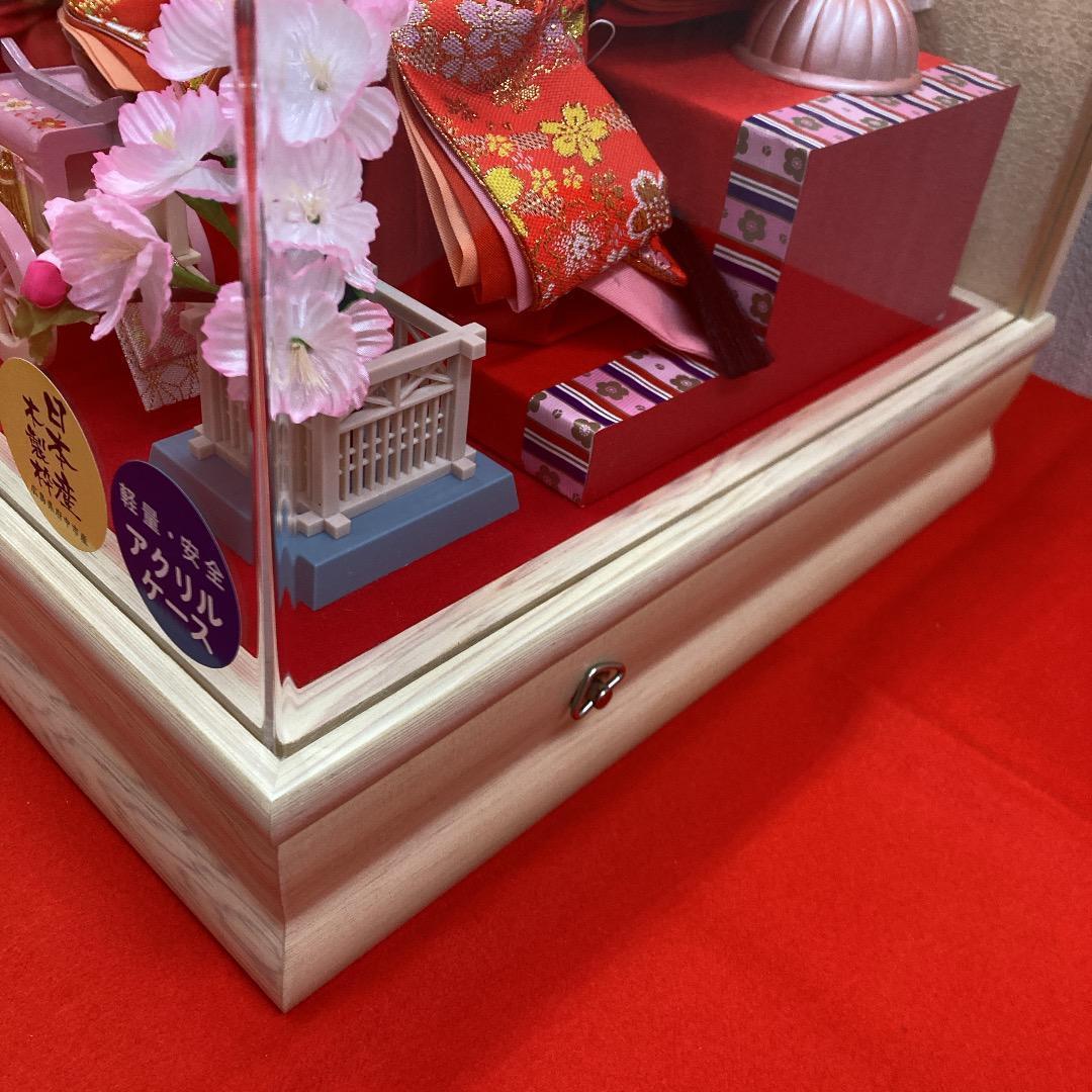 K11 親王ケース　雛飾りケース人形　雛人形五人ケース　巾53㎝位　ひな五人