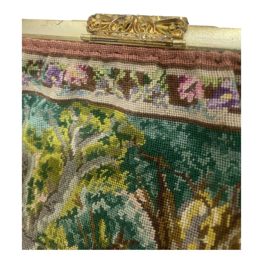 プチポワン パーティーバッグ 刺繍 ビーズ 上品 フォーマル