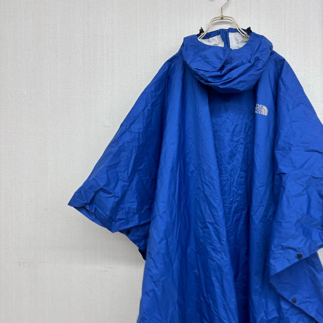 極美品✨ 希少 ノースフェイス ポンチョ レインコート 大きめ Lサイズ ブルー