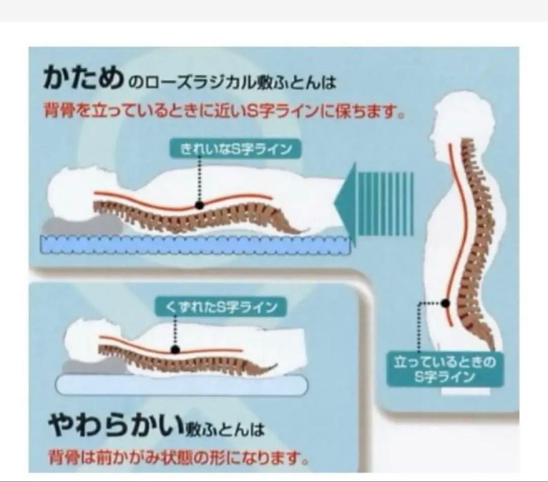 京都西川ローズラジカル 敷布団 さわやかタイプ　シングル　マットレス　ケース付