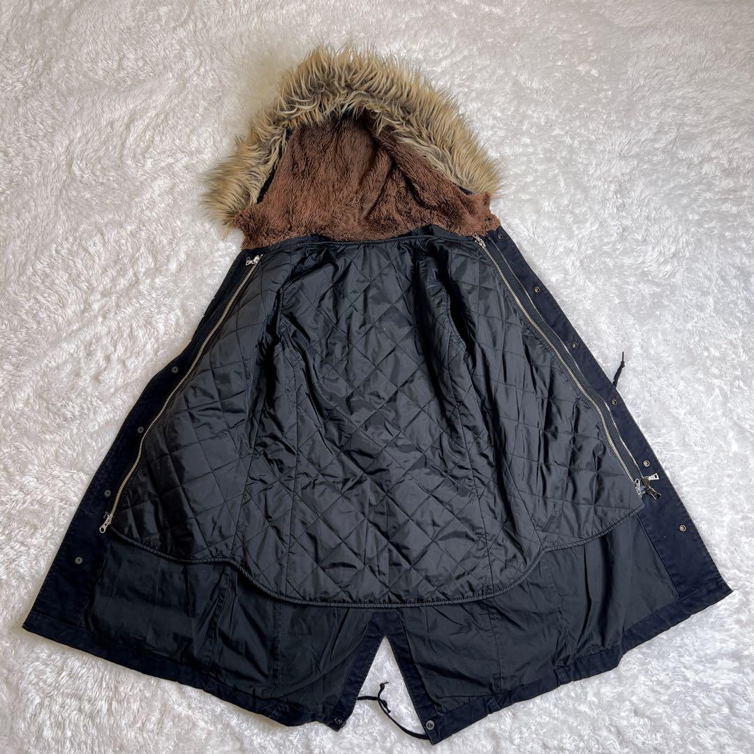 レア✨HYSTERIC GLAMOUR モッズコート プリマロフト ファー 黒